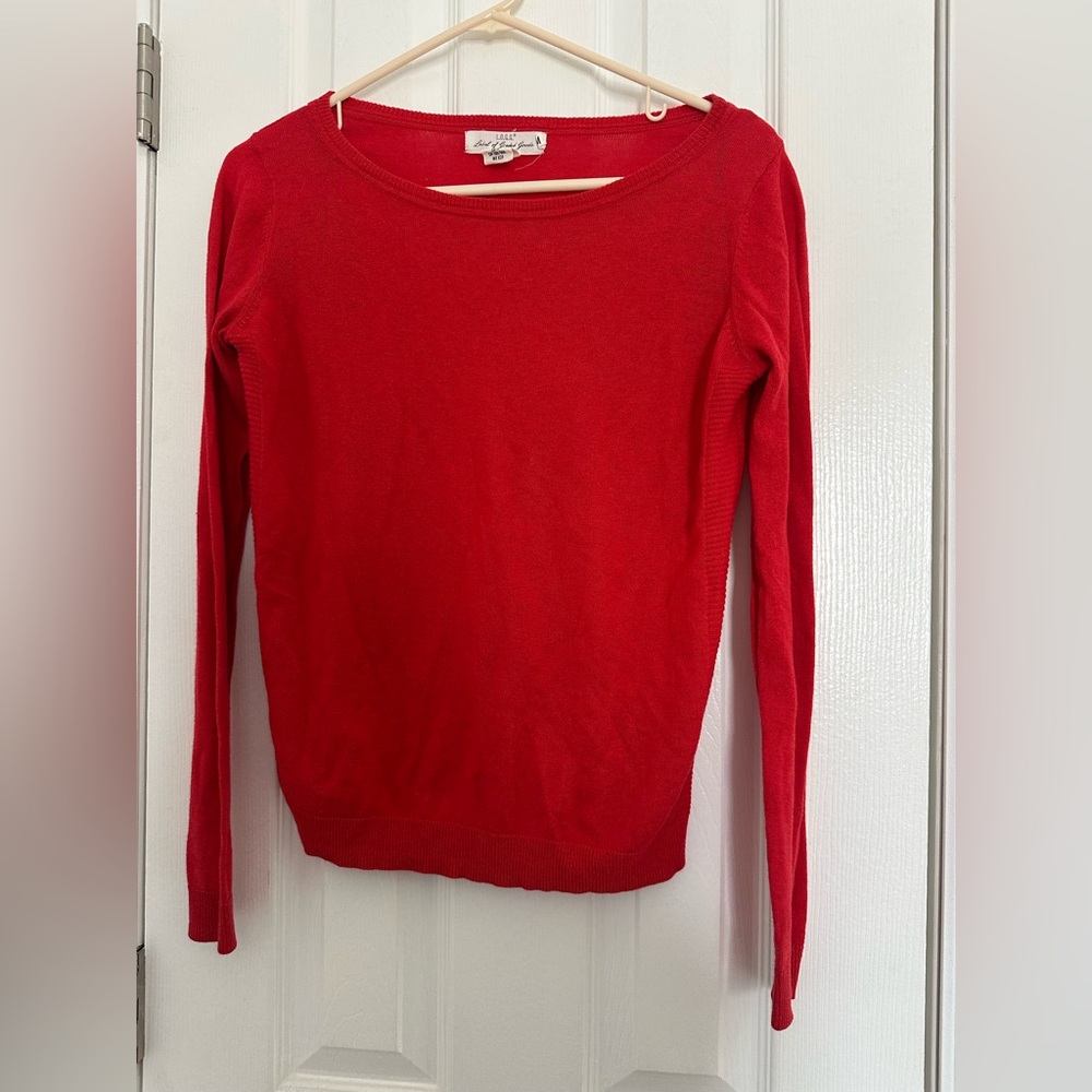 Red Long Sleeve Sweater